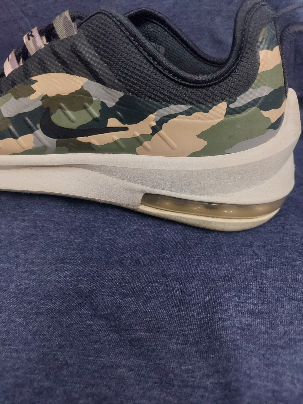 Nike Air Max Women's Camo Print Athletic Shoes in Black and Olive Sz 8 - Picture 14 of 16